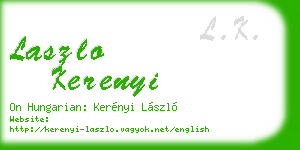 laszlo kerenyi business card